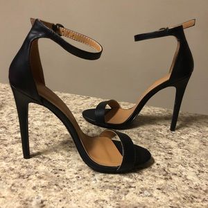 Charlotte Russe Rebekah black ankle-strap heels